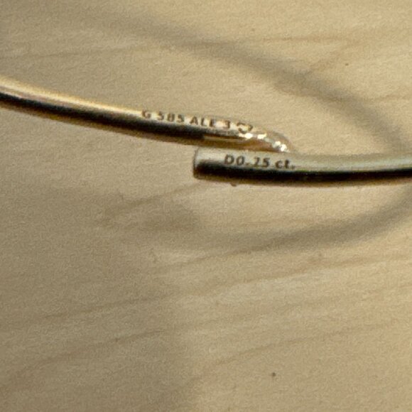 ✨ Pandora Nova 14k Gold Lab-grown Diamond Open Bangle | Size M | 8” - Picture 6 of 6